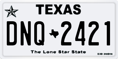TX license plate DNQ2421
