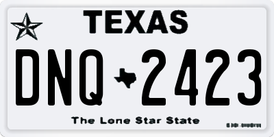 TX license plate DNQ2423
