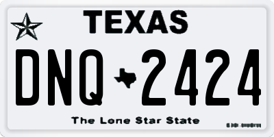 TX license plate DNQ2424