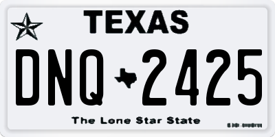 TX license plate DNQ2425