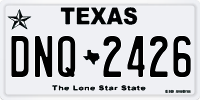 TX license plate DNQ2426