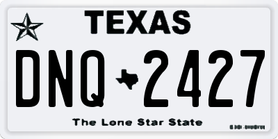 TX license plate DNQ2427