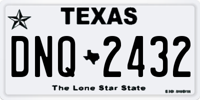 TX license plate DNQ2432
