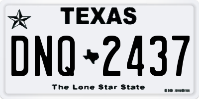 TX license plate DNQ2437