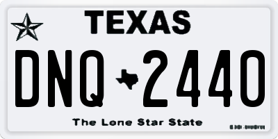 TX license plate DNQ2440