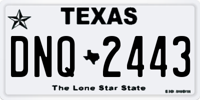 TX license plate DNQ2443