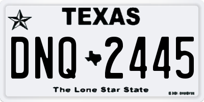TX license plate DNQ2445