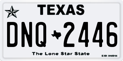 TX license plate DNQ2446