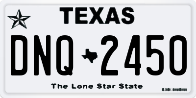 TX license plate DNQ2450