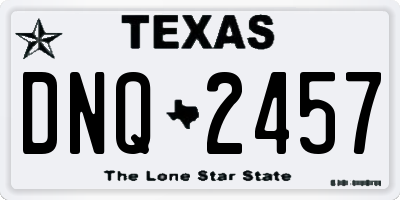 TX license plate DNQ2457