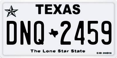 TX license plate DNQ2459