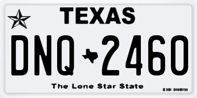 TX license plate DNQ2460