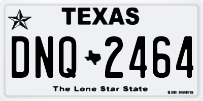 TX license plate DNQ2464