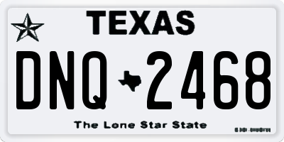 TX license plate DNQ2468