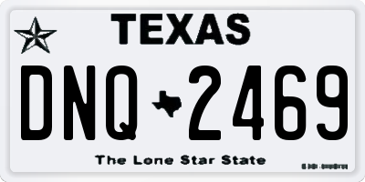 TX license plate DNQ2469