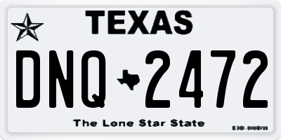 TX license plate DNQ2472