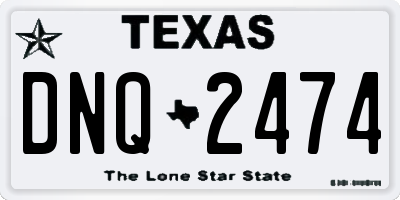 TX license plate DNQ2474