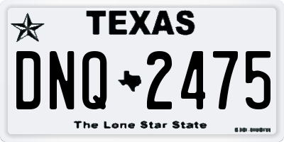 TX license plate DNQ2475