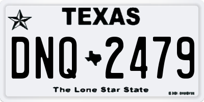 TX license plate DNQ2479