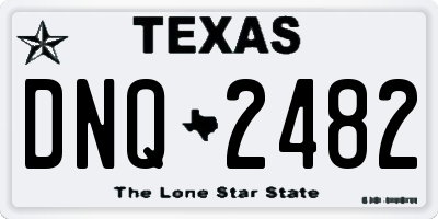 TX license plate DNQ2482