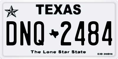 TX license plate DNQ2484