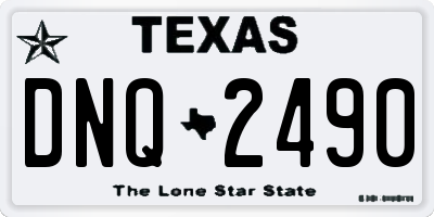 TX license plate DNQ2490