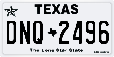TX license plate DNQ2496