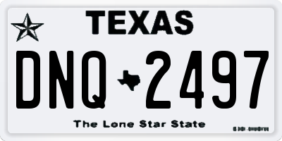 TX license plate DNQ2497
