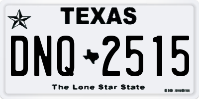 TX license plate DNQ2515