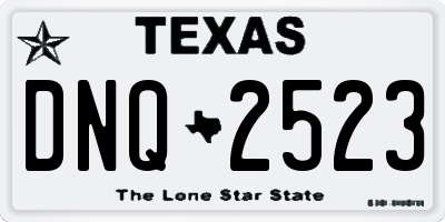 TX license plate DNQ2523