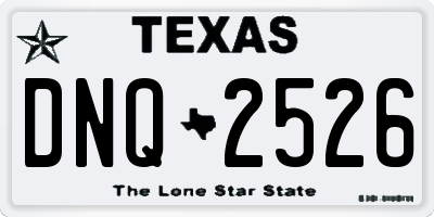 TX license plate DNQ2526