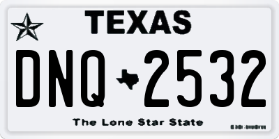 TX license plate DNQ2532