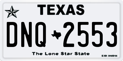 TX license plate DNQ2553
