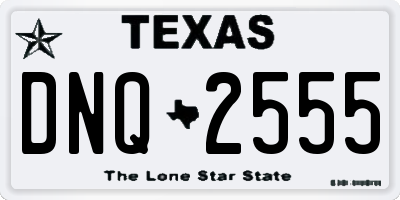 TX license plate DNQ2555