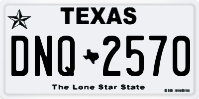 TX license plate DNQ2570