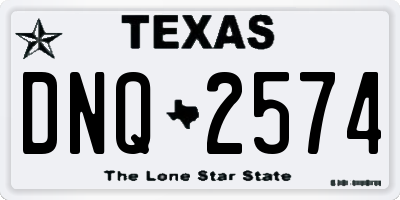 TX license plate DNQ2574