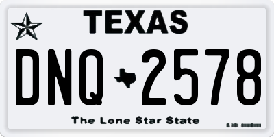 TX license plate DNQ2578
