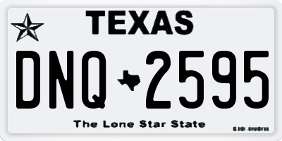 TX license plate DNQ2595