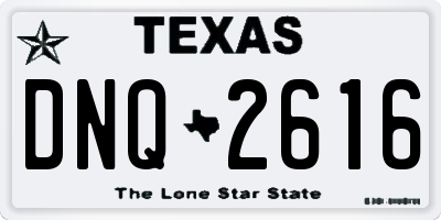 TX license plate DNQ2616