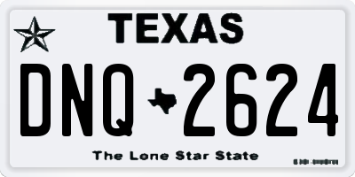 TX license plate DNQ2624