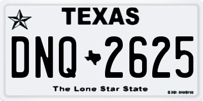 TX license plate DNQ2625