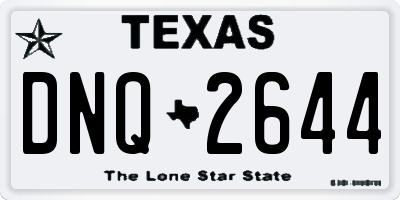TX license plate DNQ2644