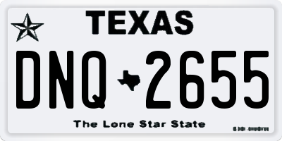 TX license plate DNQ2655