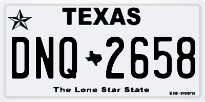 TX license plate DNQ2658