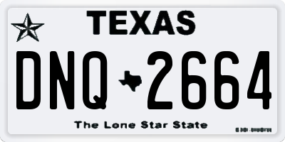 TX license plate DNQ2664