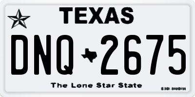 TX license plate DNQ2675