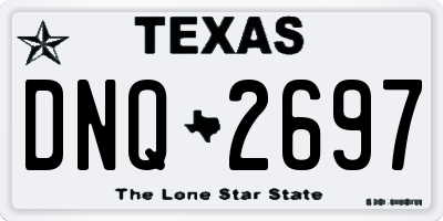 TX license plate DNQ2697