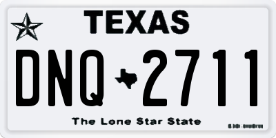 TX license plate DNQ2711