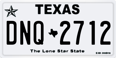 TX license plate DNQ2712