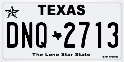 TX license plate DNQ2713